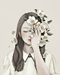 花间少女，世界纷繁，我不复杂。丨来自韩国插画师 Choi Mi kyung。