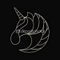 Unicorn logo vector design template