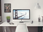 Free iMac 5k Retina 27-Inch Home Office Mockup :  