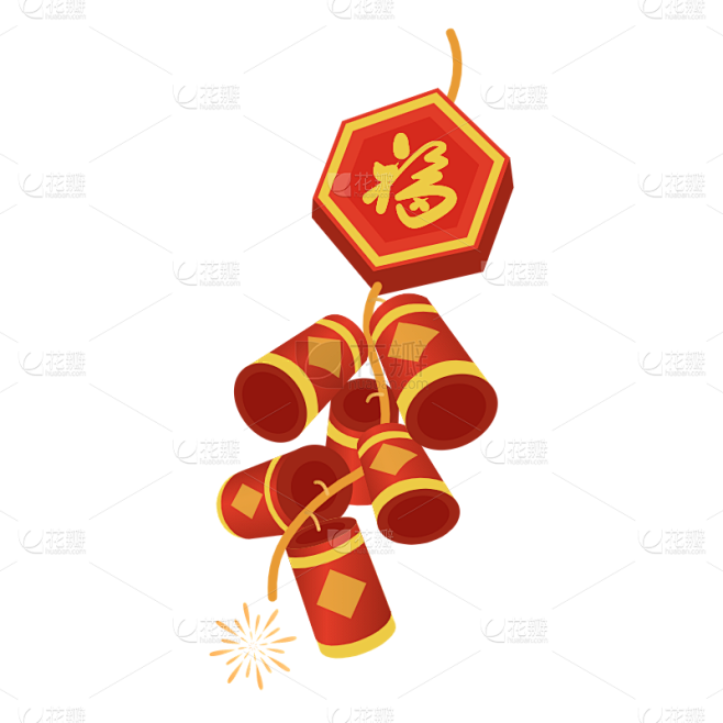 新春鞭炮主题贴纸