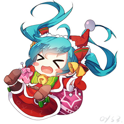 mikumerrychristmas初音未来二次元圣诞节q版