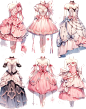 礼服｜oc芭蕾服装设计图连衣裙插画素材32弹