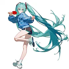 ✨✨初音打上了乒乓球!✨
