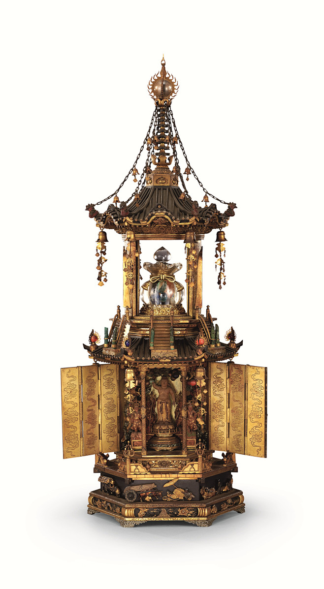 18世纪 铜鎏金舍利塔 - 古玩珍藏 -...