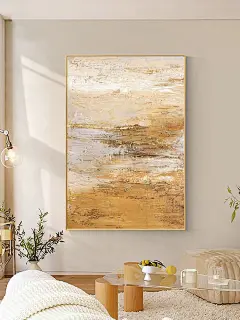 手绘油画秋意浓浓现代简约样板间客厅沙发装饰画玄关卧室抽象挂画-淘宝网