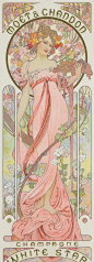 慕夏（mucha）——《酩悦香槟》左1902，右1899 ​