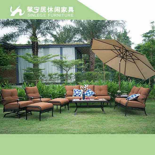 馨宁居户外家具铸铝沙发庭院花园桌椅沙发茶...