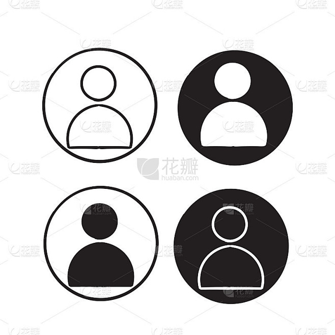 人的图标矢量插图。用户符号图标