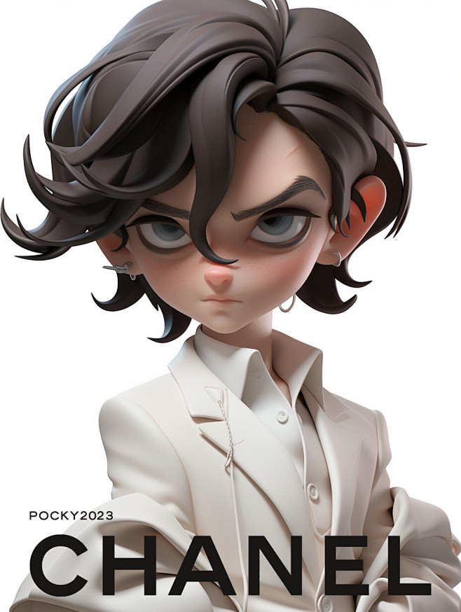 {AI系列}3D现代，科技角色（卡通，写...
