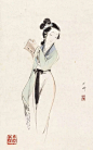 胡也佛仕女图 ​​​