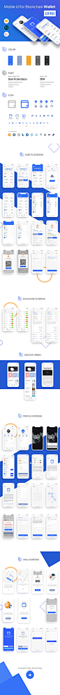 【可下载】区块链理财金融钱包APP UIIKIT产品界面PSD模板SKETCH素材