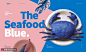 炫酷色彩蓝色粉色美味海鲜促销海报海报招贴素材下载-优图网-UPPSD