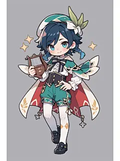 超可爱的原神Q版人物-温迪 - 小红书