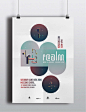 Realm- Digital Design Event poster : Campaign concept for a digital design event aimed to showcase the latest in mobile gaming. The event name REALM was inspired by the idea of different realms within games and in turn inspired the illustration style I de