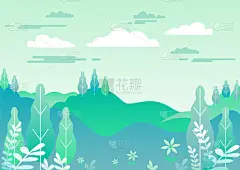 直的,乡村,地形,公寓,时尚,几何形状,夏天,花,剪影