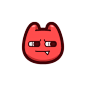 S35【魔鬼猫表情-勾引】#全身 动态 小红脸 Q版 迷你 过来 抛媚眼 约 IP 动漫 魔性 zombiescat