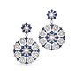Sapphire and diamond earrings from the Kwiat Vintage Collection in 18K white gold