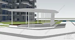 现代风格亭子SU模型下载【ID:466281854】