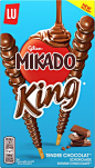 a box of milk chocolate with the word mikado king on it's side