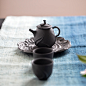 山水间 隐士茶具套装 景德镇全手工陶瓷茶壶茶杯陶艺作品创意茶器-淘宝网