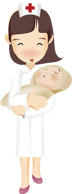 卡通手绘白衣天使医生护士医疗行业人物