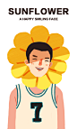 sunflower-people : Happy sunflower   Character design