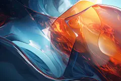 梦幻玻璃质感模型背景图