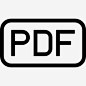 PDF圆角矩形概述文件类型符号图标 https://88ICON.com 符号 界面 文件 圆形 中风 PDF 矩形 山楂类型卒中