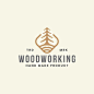木工木匠工作室，logo标志矢量图素材