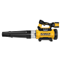 DEWALT 60V MAX Brushless Cordless Low-Noise Blower Kit with FLEXVOLT battery viewed straight on showing the front of the tool on white background