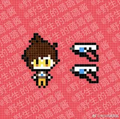 #守望先锋##像素画# @MM拼豆  @拼拼豆豆  
守望先锋图纸   还有自己做的成品 明天晚上更 家教图纸  23333 ​​​​
