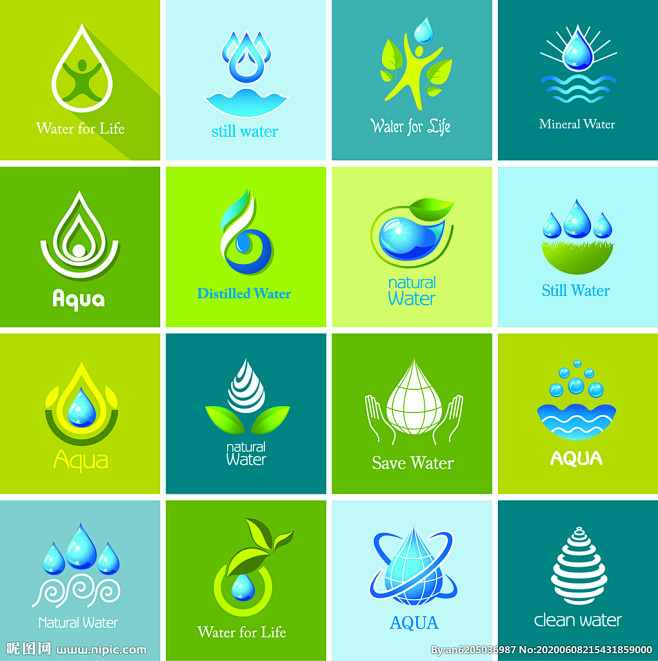 环保节约用水logo