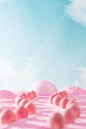 化妆品香水洗护海报摄影简约高级感实物背景粉色背景