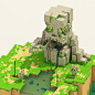 Golem : Compilación de artes hechas en arte voxel