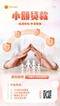 金融保险小额贷款产品介绍营销创意手机海报