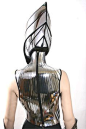 2 piece alien cyborg mask headpiece robot armor sci fi by divamp