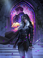 Lady of Darkness Endpaper Illustration Vol.1