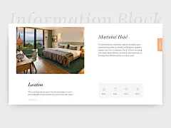 Here's another shot from the Luxury Resort's website.

Here you can see a small detail from the Hotel page, where you have access to information about this particular kind of accommodation. You can also see some information about the location of the Hotel
