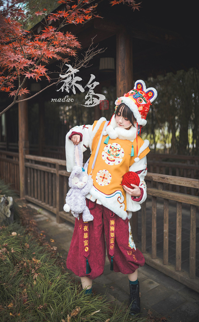 麻岛【虎头帽】【围脖】大头围定制帽子加绒...