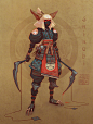 和风复古人物设计插画 | Servane Altermatt