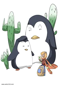 手绘冬季出游看冰雕插画图片png免抠元素卡通手绘背景装饰免扣图片