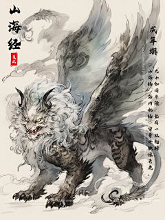 《山海经》中国神话传说上古神兽之讙 - 小红书-花瓣网