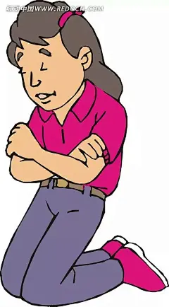 跪着的女士卡通插画插画 祷告 跪着 卡通 免费下载 女人 女士 人物素材 人物图片 生活图片 矢量人物_2546659775