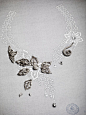 伯爵璀璨华裳系列之钻石织花项链-钻石,金质,切割@北坤人素材