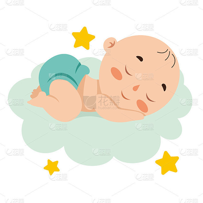 一个新生婴儿的卡通形象