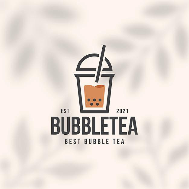 泡泡茶奶茶logo标志矢量图素材