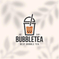 泡泡茶奶茶logo标志矢量图素材