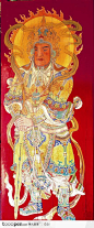 中华传统文化-拿着宝剑天神画像