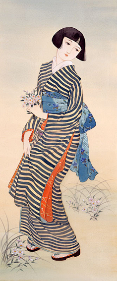 浮世绘-花瓣网|陪你做生活的设计师 | 森田春代笔下的和服美人儿