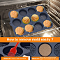 4//6/8/12 Cavity Silicone Hamburger Bun Mold Loaf Pan, Mesh Silicone Hamburger Bun Mold Easy to Release Non Stick Baking Pan - AliExpress 15